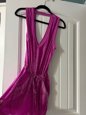 BECCA Fuchsia Sleeveless V-Neck Romper